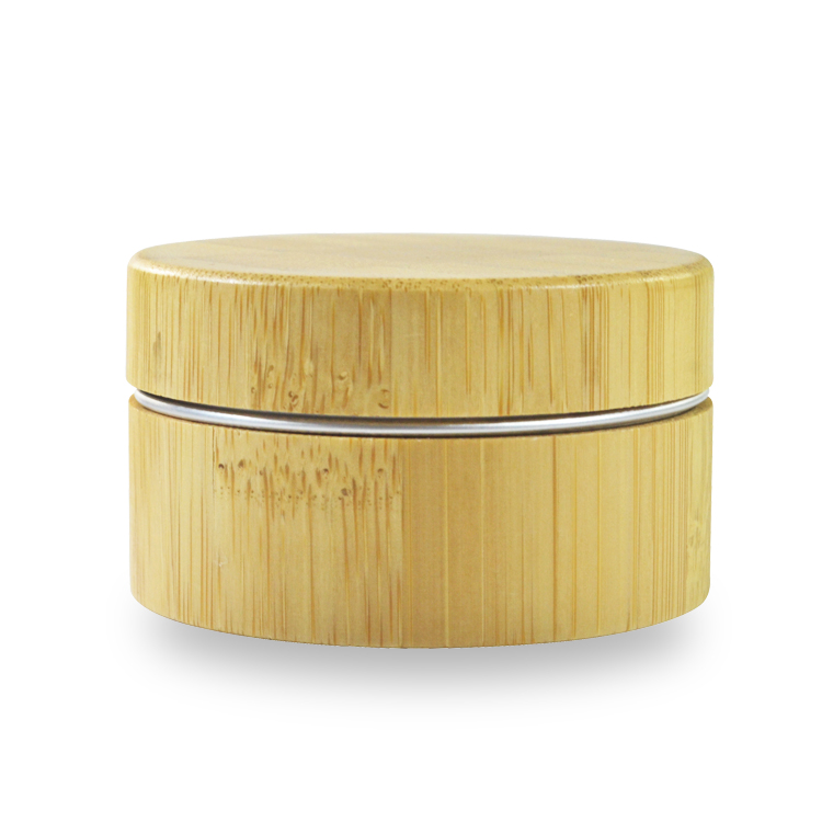 Envase de bamb&uacute; cosm&eacute;tico natural 