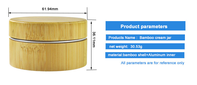 Envase de bamb&uacute; cosm&eacute;tico natural 