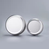 Silberne Aluminium-Kosmetikdose f&uuml;r Creme