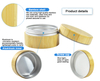 Tarro de crema interior de aluminio con tapa de madera