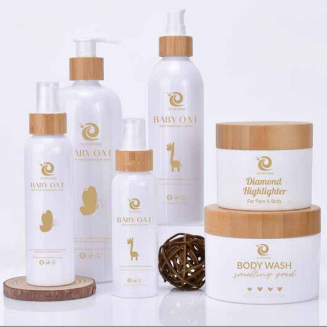 Bamboe cosmetische verpakkingsset