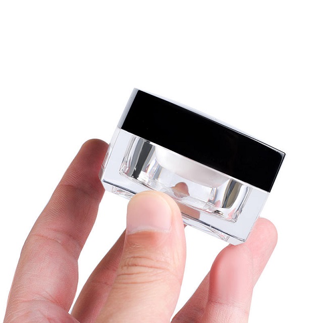 Emballage cosm&eacute;tique acrylique carr&eacute; de luxe vide 5g 10g 15g 30g 50g