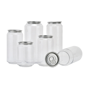 China Factory 250 ml 330 ml 500 ml runder Kunststoff-Softdrinkbecher PET-Kuchendose Klare Fruchtsaft-Getr&auml;nkedosen aus Kunststoff mit versiegeltem Deckel