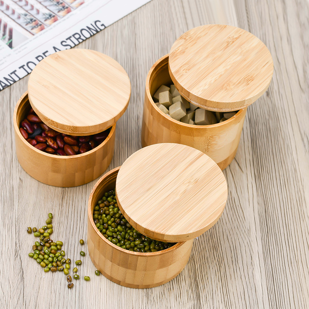 &Ouml;zelleştirilmiş Ahşap Bambu Banyo Tuzu Hediye Kutuları