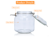 Glazen Opslag Mason Jar 500 ml 750 ml 1000 ml 1500 ml Cookie Pickles Keuken Voedsel Opslag Glazen Pot met Clip Deksel