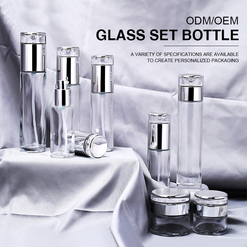 Glas-Hautpflegelotion-Serum-Pumpflaschen