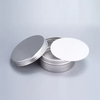 Silberne Aluminium-Kosmetikdose f&uuml;r Creme
