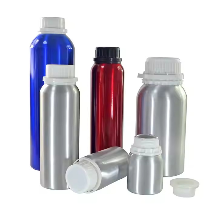 cosmetische aluminium fles met fraudebestendige deksel