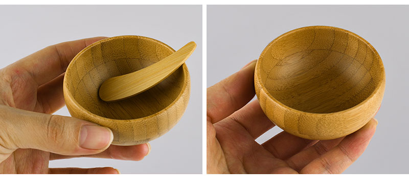 Bol facial en bambou avec cuill&egrave;re