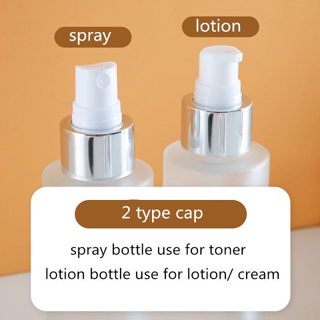 El hombro plano cosm&eacute;tico 30ml 50ml 100ml esmeril&oacute; la botella de cristal clara para el aceite del reflejo del resplandor del cuerpo de la cara