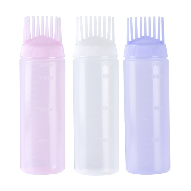 Haarverzorgingsverfkamapplicator met borstelapplicator