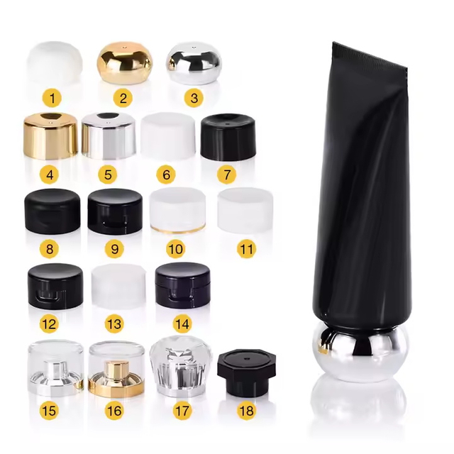 Lege cr&egrave;melotion Plastic Pe zachte buis met gouden schroefdop