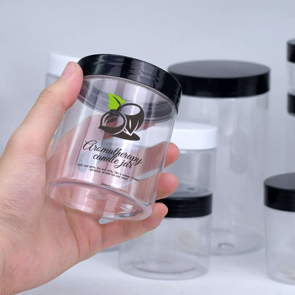 Cr&egrave;mecontainer Voedselveilige transparante plastic potten