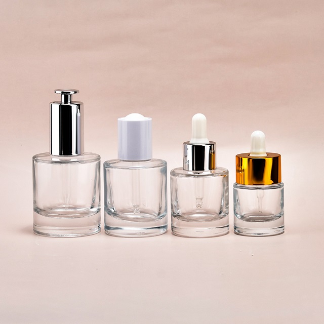 Lege Cosmetische 1oz 2oz 30ml 60ml clear Huidverzorging Parfum Serum Haar Essenti&euml;le Olie Druppelaar Glazen Fles