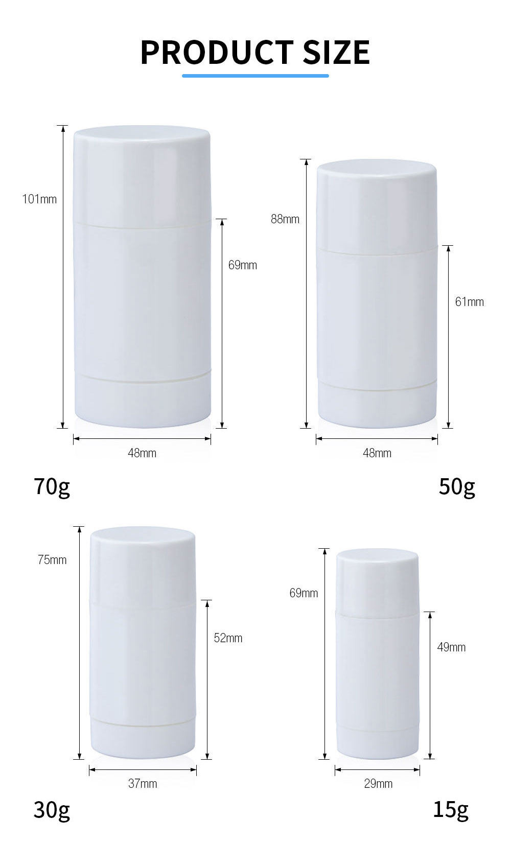 Leerer Deodorant-Stick-Beh&auml;lter