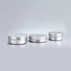 Silberne Aluminium-Kosmetikdose f&uuml;r Creme