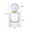عطر عطر فارغ فاخر مخصص بخاخ شفاف 30 مل 50 مل زجاجة عطر زجاجية