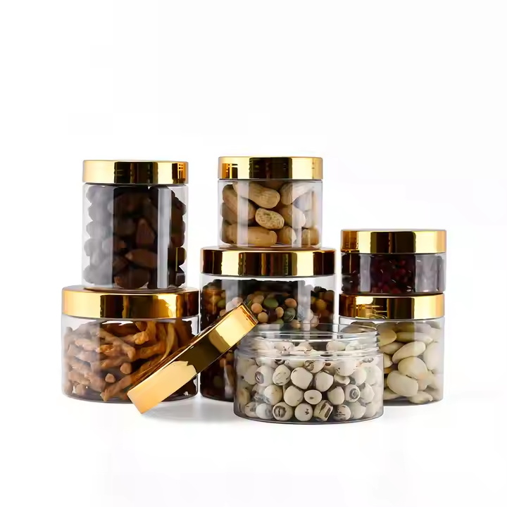 Cr&egrave;mecontainer Voedselveilige transparante plastic potten