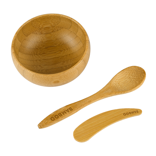 Bol facial en bambou avec cuill&egrave;re