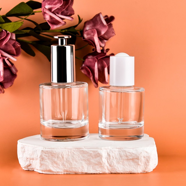 Lege Cosmetische 1oz 2oz 30ml 60ml clear Huidverzorging Parfum Serum Haar Essenti&euml;le Olie Druppelaar Glazen Fles