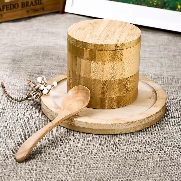 &Ouml;zelleştirilmiş Ahşap Bambu Banyo Tuzu Hediye Kutuları
