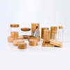 Conteneurs cosm&eacute;tiques personnalis&eacute;s &eacute;cologiques 5 ml 50 ml 150 ml 250 ml Conteneurs cosm&eacute;tiques Lotion pour le corps Huile Gommage corporel Pot de stockage en bambou