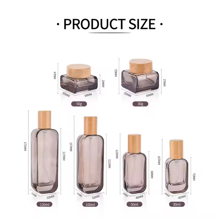 Bao bì chăm sóc da bằng kính logo tùy chỉnh