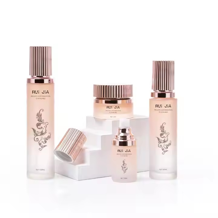 Zylinderglas-Lotion-Serum-Essenz-Pumpflasche