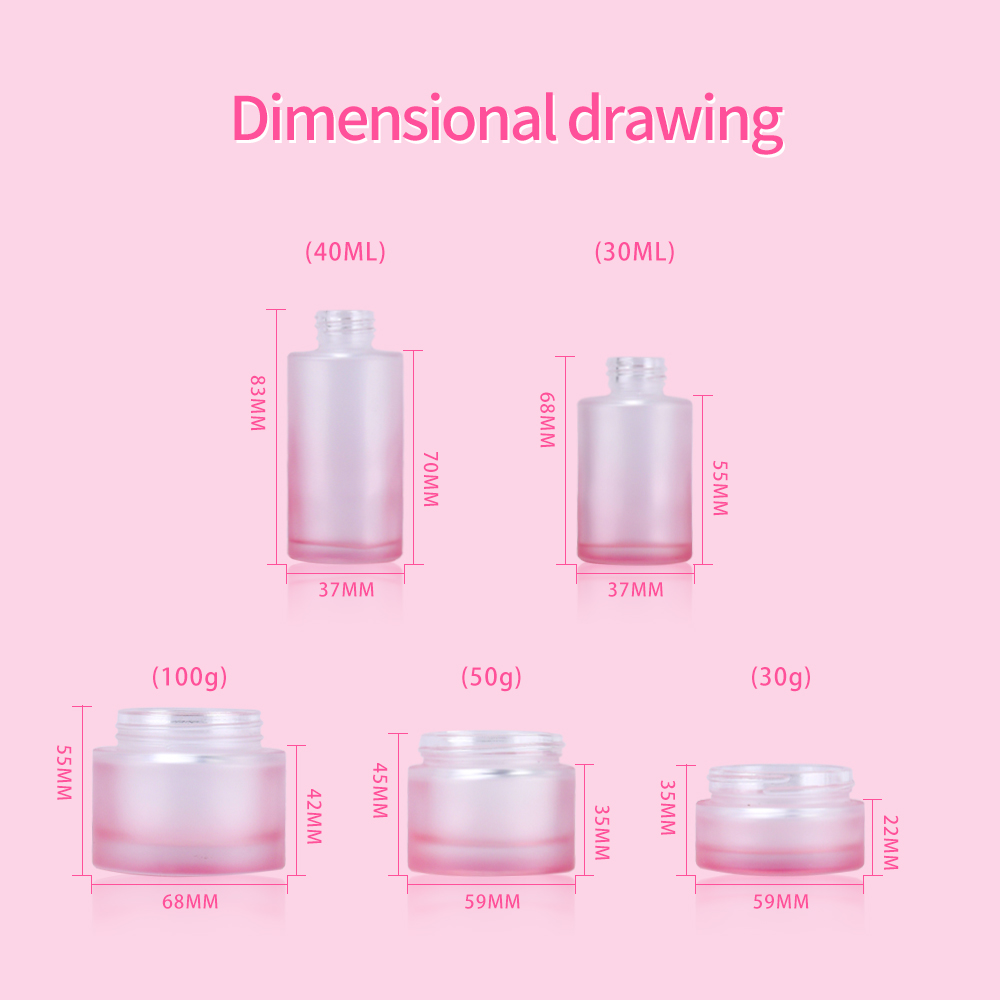 Bộ chai nhỏ giọt dầu dưỡng da huyết thanh chăm s&oacute;c da thủy tinh