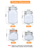 Glazen Opslag Mason Jar 500 ml 750 ml 1000 ml 1500 ml Cookie Pickles Keuken Voedsel Opslag Glazen Pot met Clip Deksel