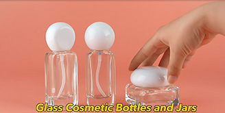 Conjunto de envases cosm&eacute;ticos de vidrio