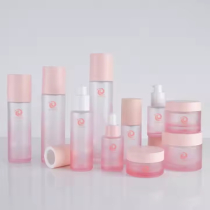 Glass Skincare Serum Oil Lotion Pump Booper Bộ chai