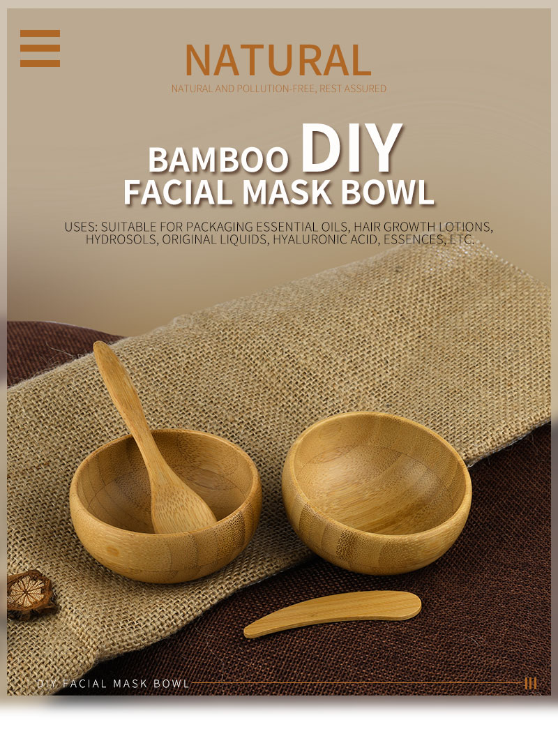 Bol facial en bambou avec cuill&egrave;re