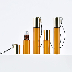 Chai thủy tinh m&agrave;u hổ ph&aacute;ch 5ml c&oacute; Logo t&ugrave;y chỉnh & M&oacute;c kh&oacute;a K&iacute;ch thước du lịch Chai mẫu nước hoa tinh dầu cho OEM/ODM