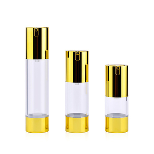 15ml 30ml 50ml Boş Altın Kozmetik Nemlendirici Fond&ouml;ten Losyon Krem Serum Havasız Pompa Losyon Plastik Şişe