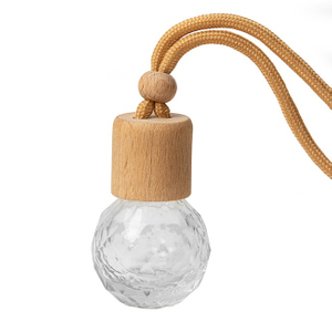 Groothandel kleurrijke lege 8 ml diamantvorm hangende auto etherische olie voertuig hanger geurverspreider glazen parfumfles