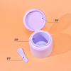 OEM roze plastic poederpot met magnetische lepel
