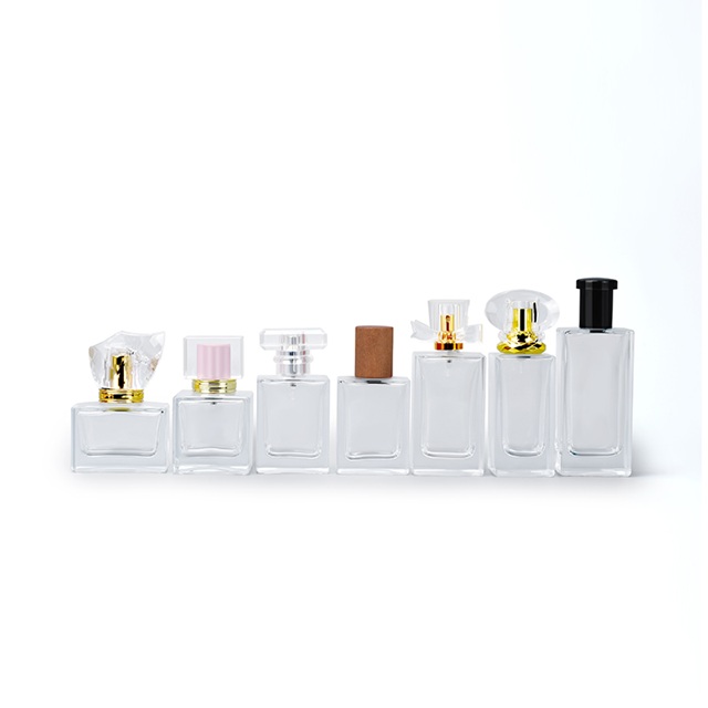 Aangepaste lege parfumgeurspray heldere 30 ml 50 ml 60 ml glazen parfumspuitfles