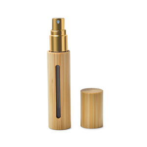 ขวดน้ำหอมหรูหรา 5ml 8ml 10ml ขวดน้ำหอมไม้ไผ่รีฟิลพร้อมแก้วพลาสติกด้านใน