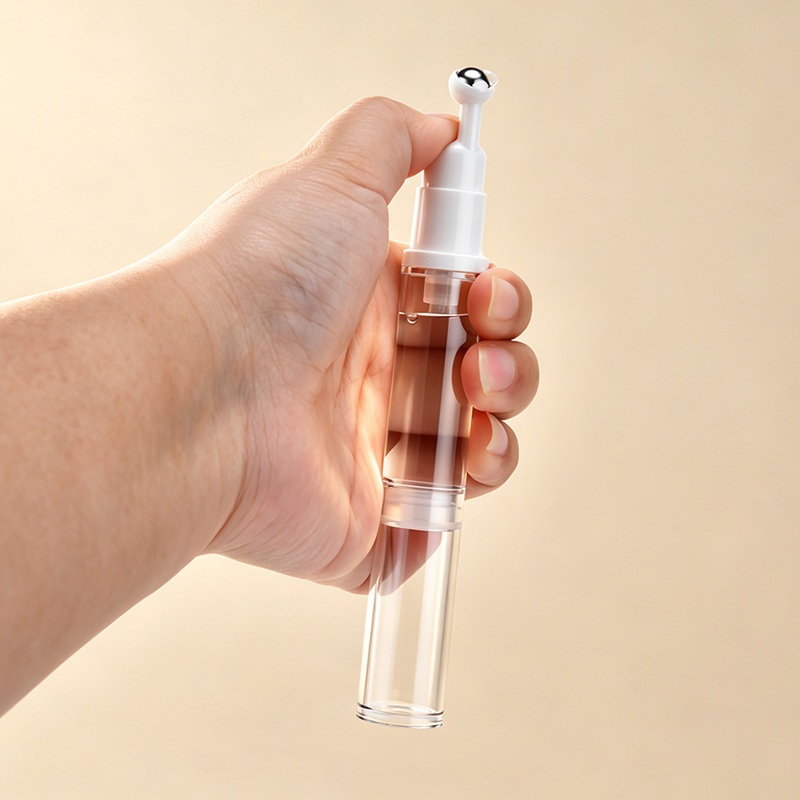 Botella dispensadora de vac&iacute;o de masaje con bola enrollable de acero