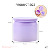 OEM roze plastic poederpot met magnetische lepel